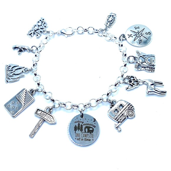 Camping Charm Bracelet Making Memories One Campsite At A Time - Picture 1 of 8